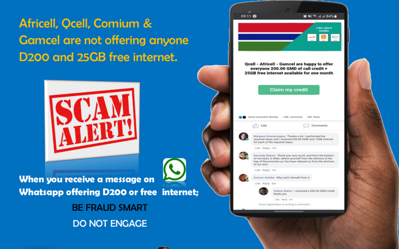 FREE 200 AND FREE INTERNET SCAM